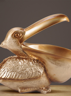 大嘴鸟鹈鹕玄关放钥匙的收纳小摆件门口家用电视柜酒柜装饰品摆设