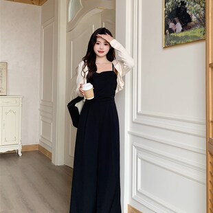 MM谢谢家大码女装胖mm收腰显瘦显高连体裤+温柔百搭披肩宽松百搭