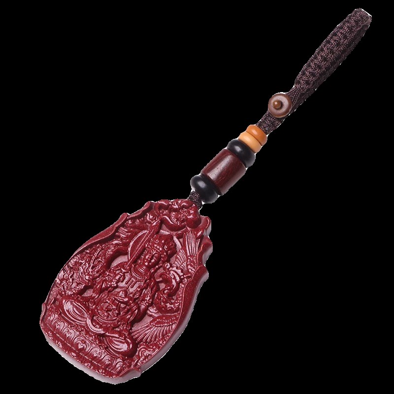 普陀山朱砂钥匙扣不动明王菩萨汽车钥匙挂件本命年文殊菩萨挂件