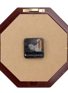 八卦罗盘钟表桃木太极钟钟罗盘钟挂钟台式钟表客厅中式