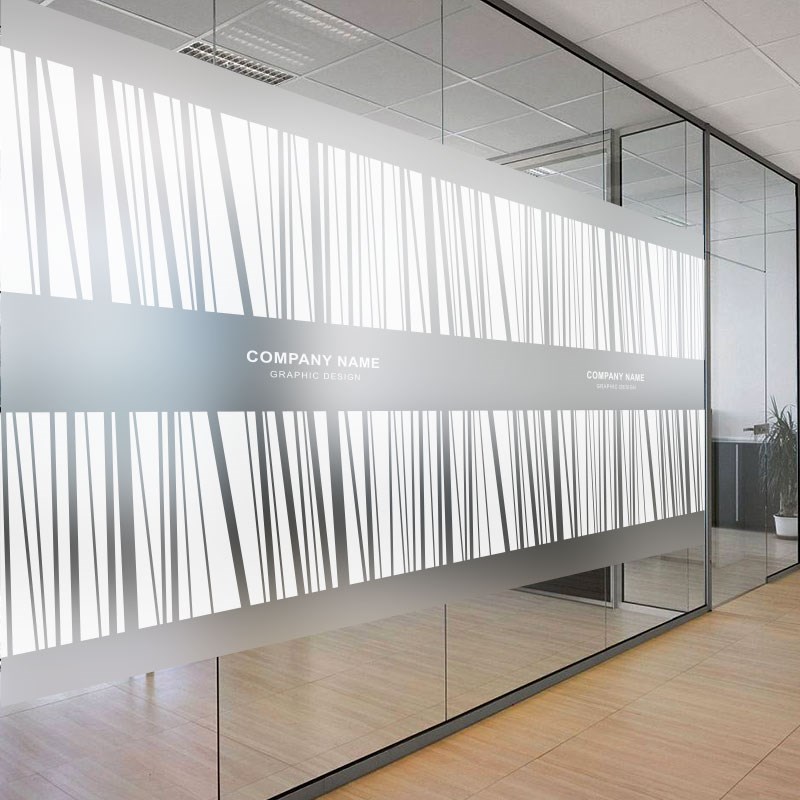 办公室圆点磨砂贴透明玻璃贴纸公司LOGO定制门窗贴膜隔断防窥腰线