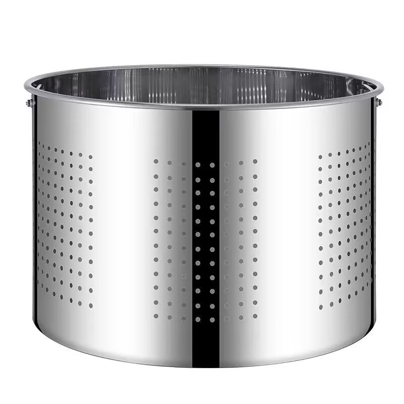 不锈钢漏桶卤肉过滤沥水蓝提桶汤锅油锅带滤网过滤桶卤虾桶大容量
