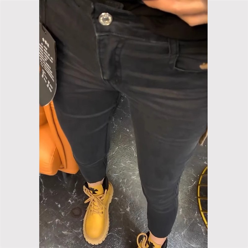 大码女裤弹力牛仔裤女2024春秋冬新款显瘦简约时尚修身小脚铅笔裤