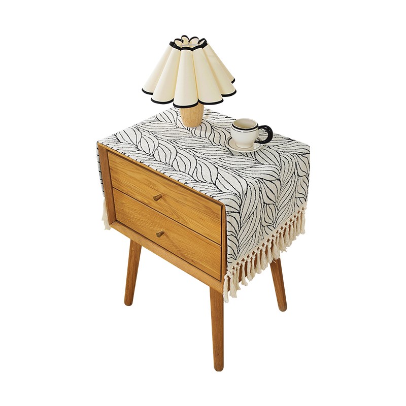 雪尼尔简约防尘盖布床头柜罩电视机微波炉洗衣机冰箱巾桌布茶几布