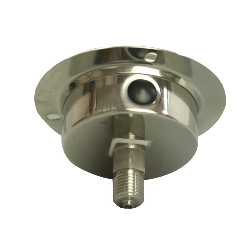 Y60BFZT不锈钢轴向带边压力表不锈钢耐震压力表0-0.6/1/1.6/40Mpa