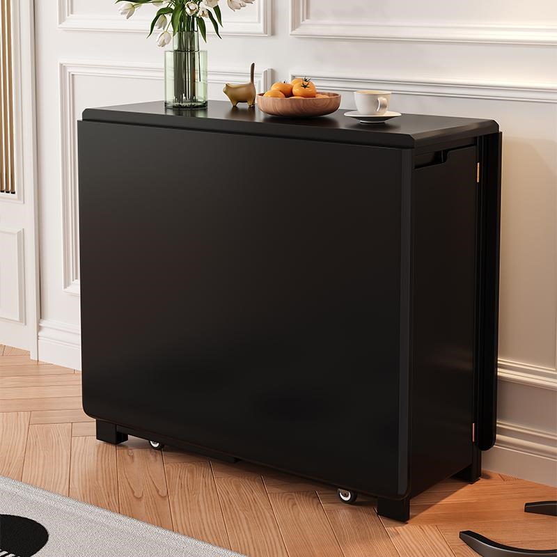 法式复古全实木移动沙发边几阳台茶台折叠餐桌家用餐台小户型茶桌