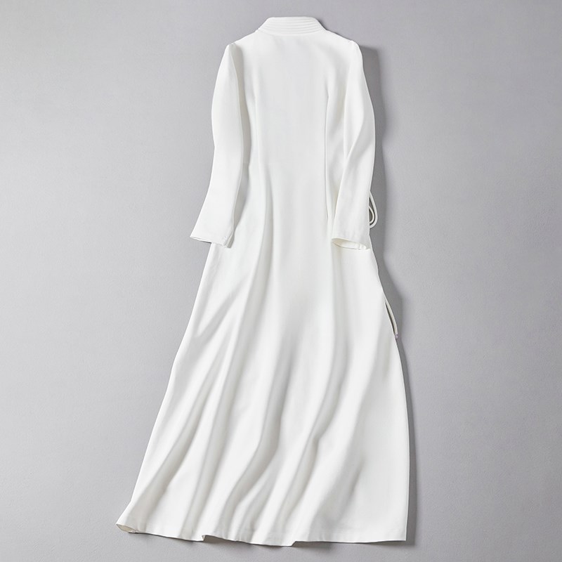 中国风秋冬新款中式女装禅修服居士长衫禅服女复古改良汉服连衣裙