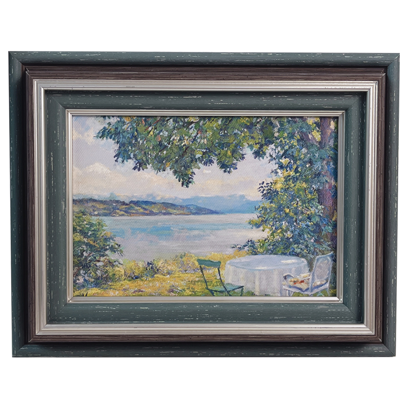 梵高复古油画装饰画卧室客厅桌面摆件沙发背景墙挂画法欧式相框