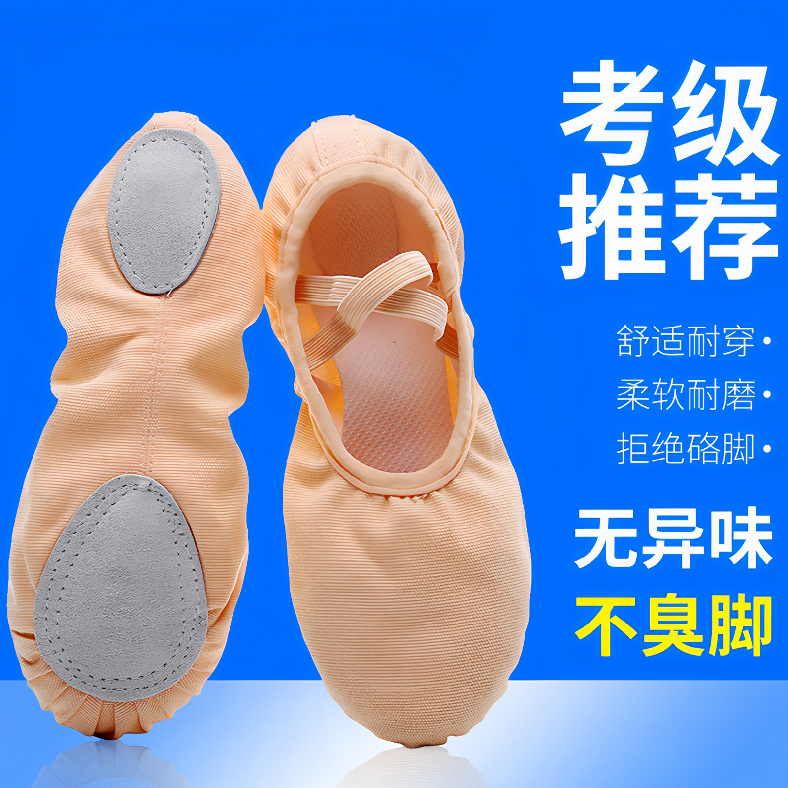舞蹈鞋免系带练功软底古典芭蕾女