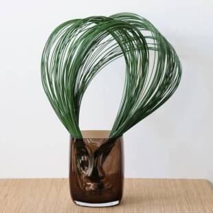 仿真钢草咸水草线条草绿植线草婚庆绿植插花造型软胶铁线藤条