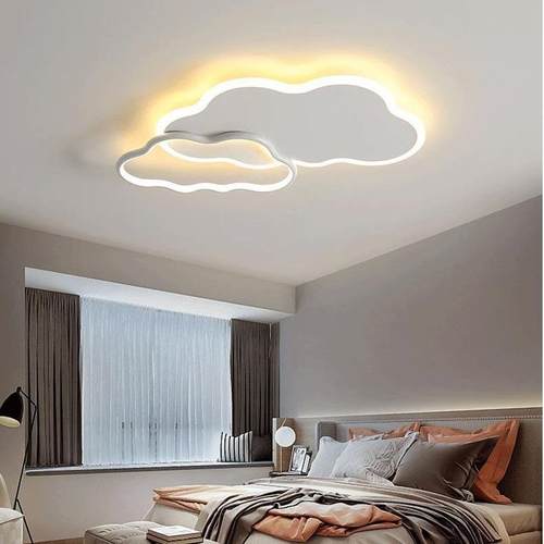 卧室灯新款现代简约极简书房护眼家用主卧房间吸顶灯具LED云朵灯