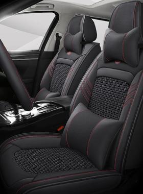 汽车坐垫冬季皮革坐垫新轩逸骐达天籁逍客阳光四季全包卡通女座套