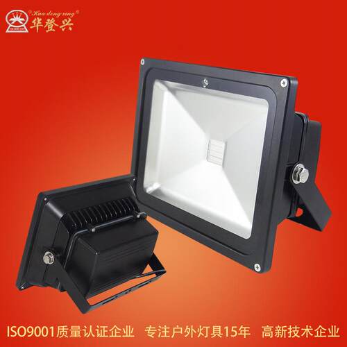 LED投光灯50Wled遥控投光灯RGB投光灯黑色LED景观亮化投光灯