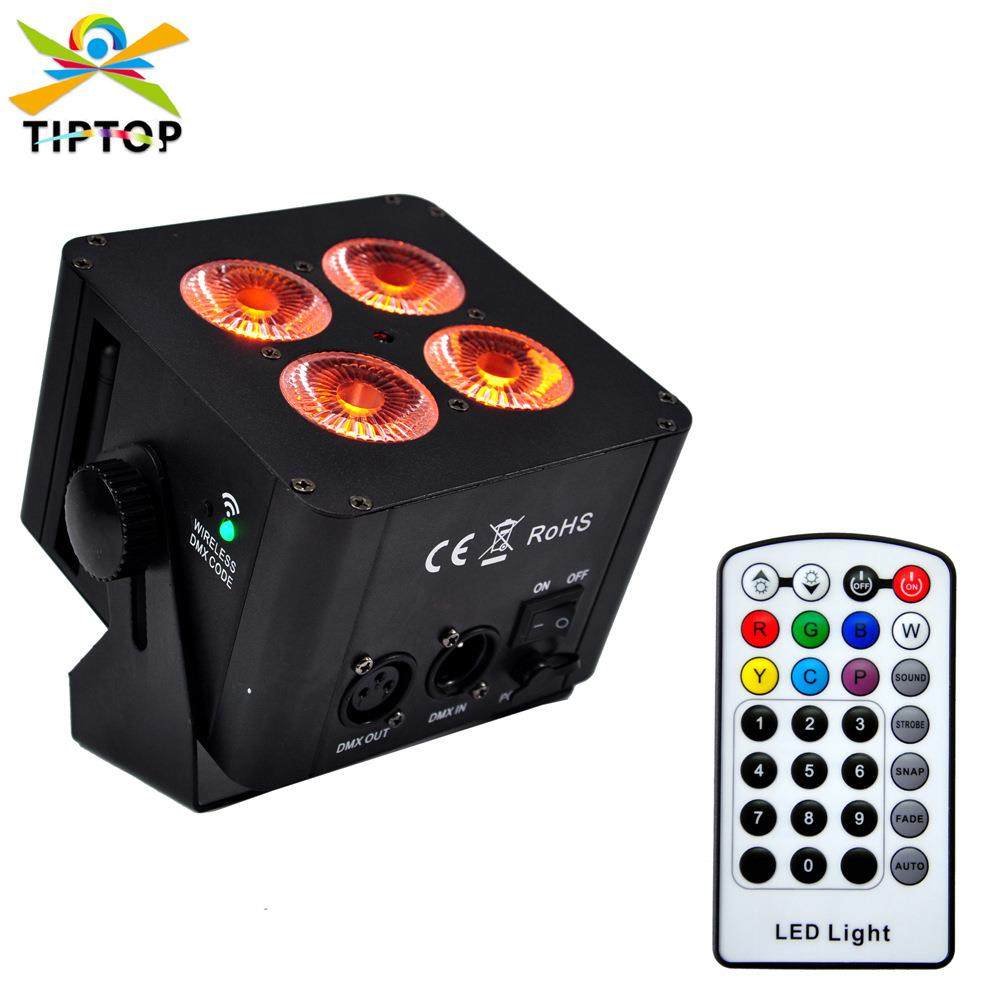 舞台灯4颗18瓦高亮度LED灯珠无线遥控迷你电池小帕灯