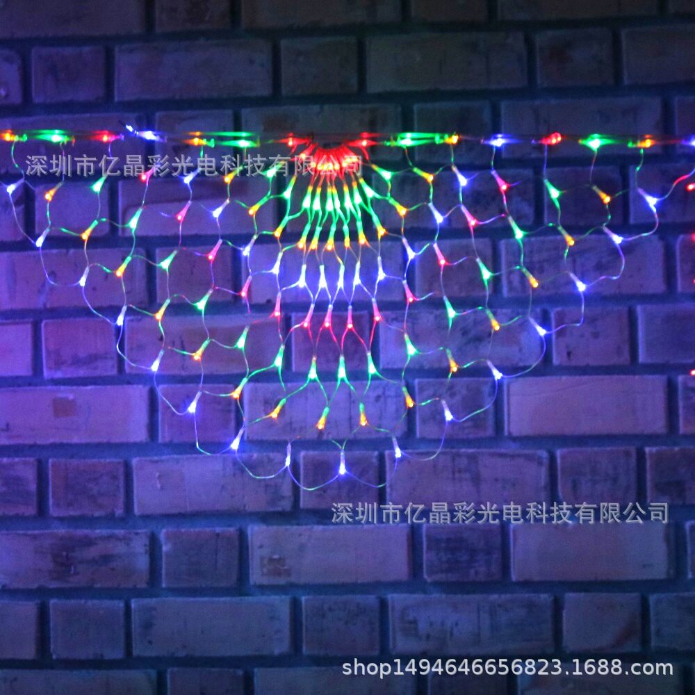 LED孔雀展屏网灯孔雀尾巴开屏展示冰条灯婚礼装饰彩灯节日装饰灯