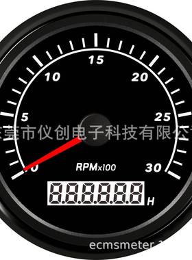 供应可调1-300转速表3000RPM七彩背光防水IP67