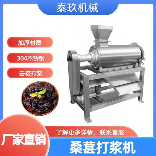 不锈钢桑葚杨梅去核单道打浆机芒果猕猴桃取浆蔬菜水果去核打浆机