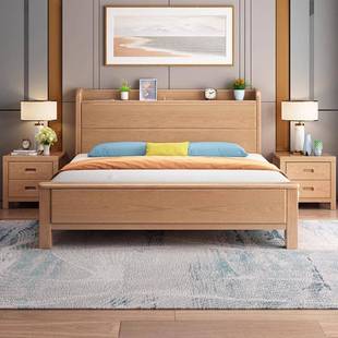 榉木实木床工厂直销1.8米双人床1.2/1.35m儿童床1.5米主卧小户型