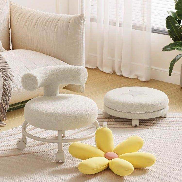 小凳子家用矮凳滑轮靠背矮凳万向轮奶油风儿童椅美缝凳静音滑滑凳,机械设备,其他机械设备,淘宝优惠券,粉丝福利购,淘宝优惠卷