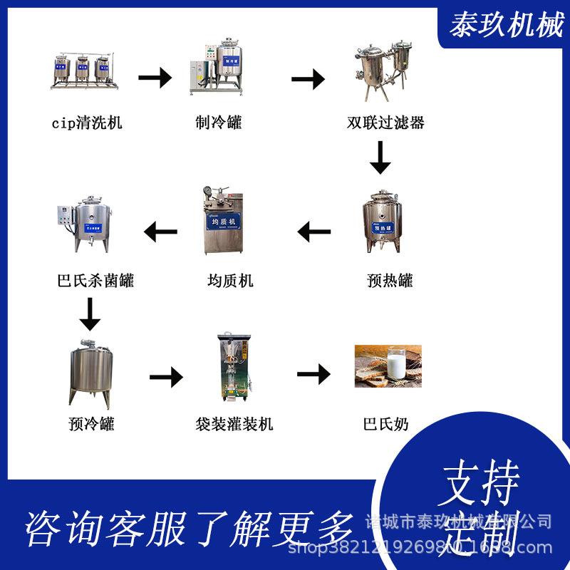 巴氏奶灭菌设备灭菌乳生产线羊奶巴氏杀菌流水线低温牛奶制冷罐