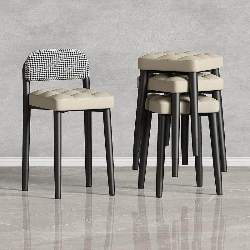 餐桌椅子家用靠背2022新款加厚网红轻奢高级感面包坐垫可叠放凳子