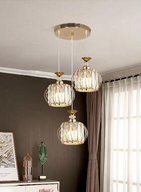 2023年新款轻奢大气led餐厅吊灯三头酒店前台美容院灯饰创意吊灯