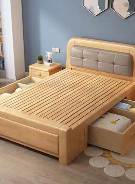 全木实儿童床1.2米户型白色现代简约人116#一米1.35宽1小.5米双储