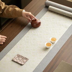 防水茶席新桌中式禅意现代简约旗茶盘子布茶几桌轻奢高dsadsaf端