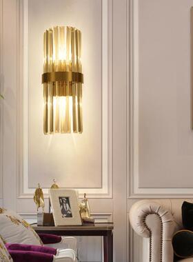 后现代轻奢灯现意代简约玄关电视背86007-大景墙个灯卧室壁床头灯