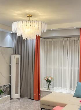 法式浪漫卧室22901客灯玻主璃吊灯现代简约网红水晶房间厅羽创意