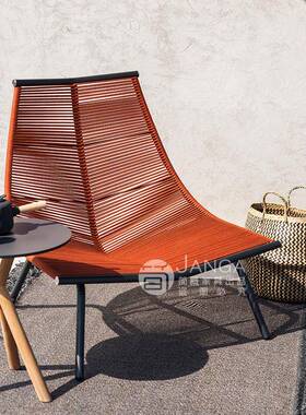 户外墅藤编躺椅UEX花园庭合院家阳台藤椅室别外露台休闲摇椅组具