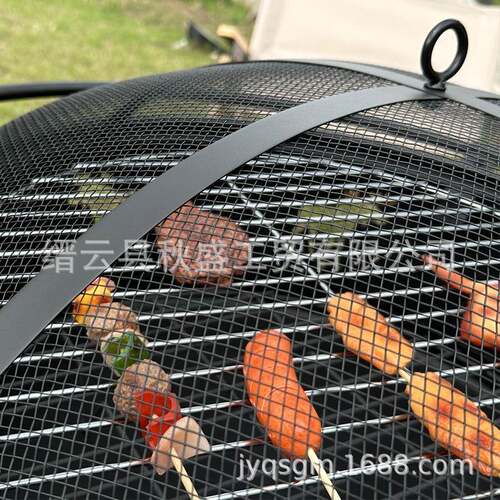 设117备美电茶商方形火盆欧户外烤炉围炉煮折无烟烧架bbq碳露营
