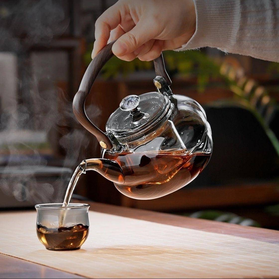 壶玻璃耐热办公室茶具家泡茶MIB烧茶水壶可明火电煮陶炉茶用器单