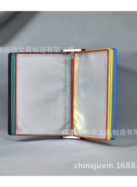 墙金壁挂式ITF属资料架，挂壁式翻页文架，墙挂文件夹现，场展示