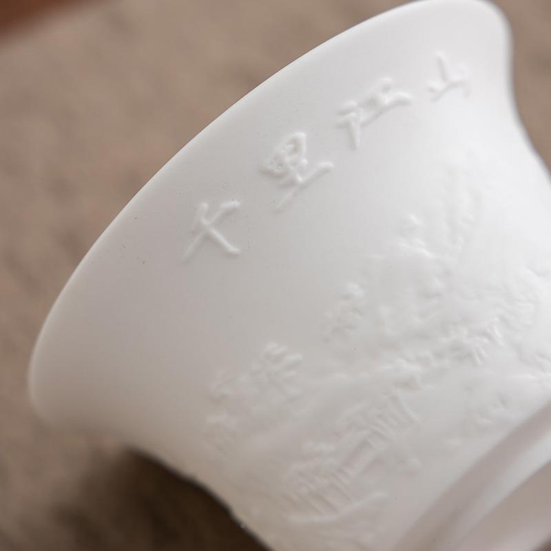 德化白瓷茶具羊脂玉功夫家陶用办公室瓷套整套客厅茶壶小ZRT套装