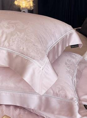 天丝棉提件花四件套轻奢高档别墅床53642上床用品套4被套单镂空春