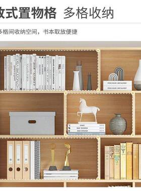 办公木室LUH质一体收纳置物柜柜落地文柜件架书大容量靠墙书柜客