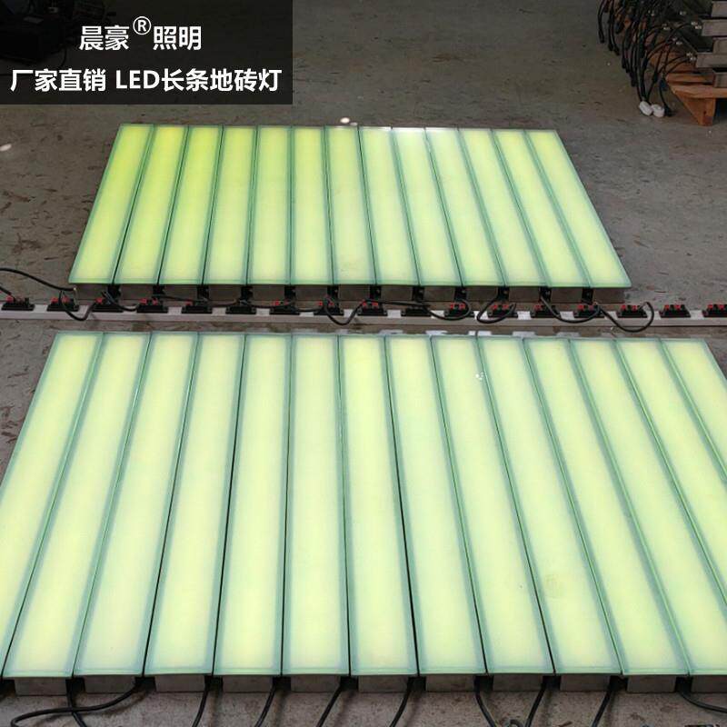 leDHXd长地砖灯条户外公园光广场灯嵌入式线条地埋方形感应发地板