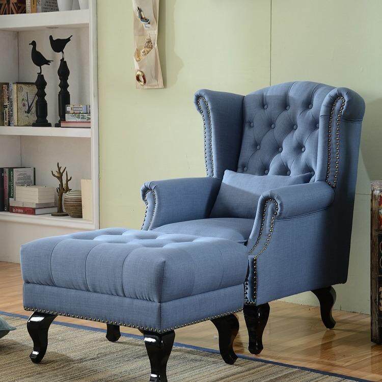 式沙发布艺三人位76666客厅整小户乡村地中海田园装风实美木棉麻