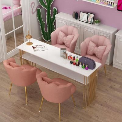网红椅卧室化妆椅妆凳美KRC甲书桌靠梳用背椅椅子家花瓣皮革绒布