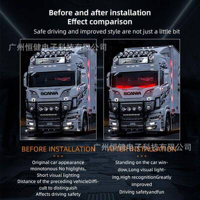 魔眼LED柔性汽车内OWD饰灯RG饰B卡车窗装灯个性化屏通用电恶子屏