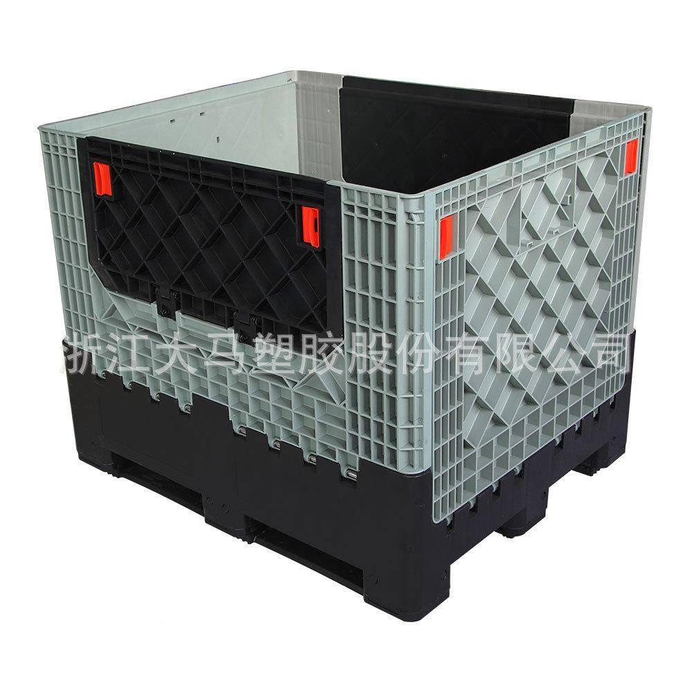 荐盖98果PES0B卡板箱水箱带卡加厚带盖物流箱箱式托盘板箱
