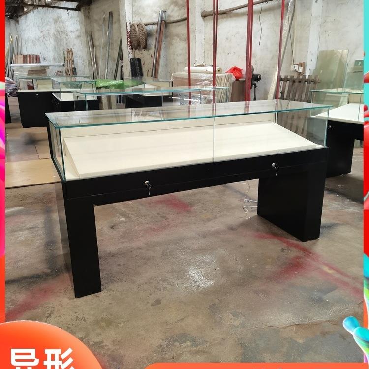 博物馆展示台文献玉董器座古硬包定制GHB亚麻布展台示台实木底摆