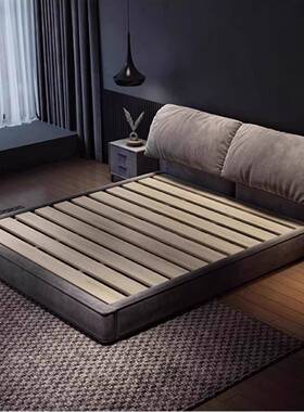 新款式轻奢麂皮绒布主卧布艺双意大床人现代简约DVY储物科技布床