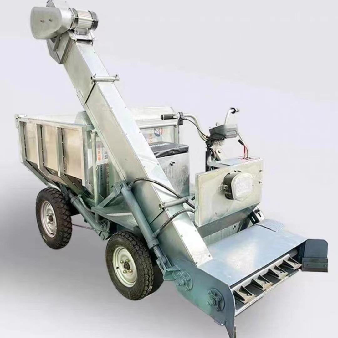 殖场清牛粪车电动清粪养四轮翻斗OMR车粪场粪便清理刮机