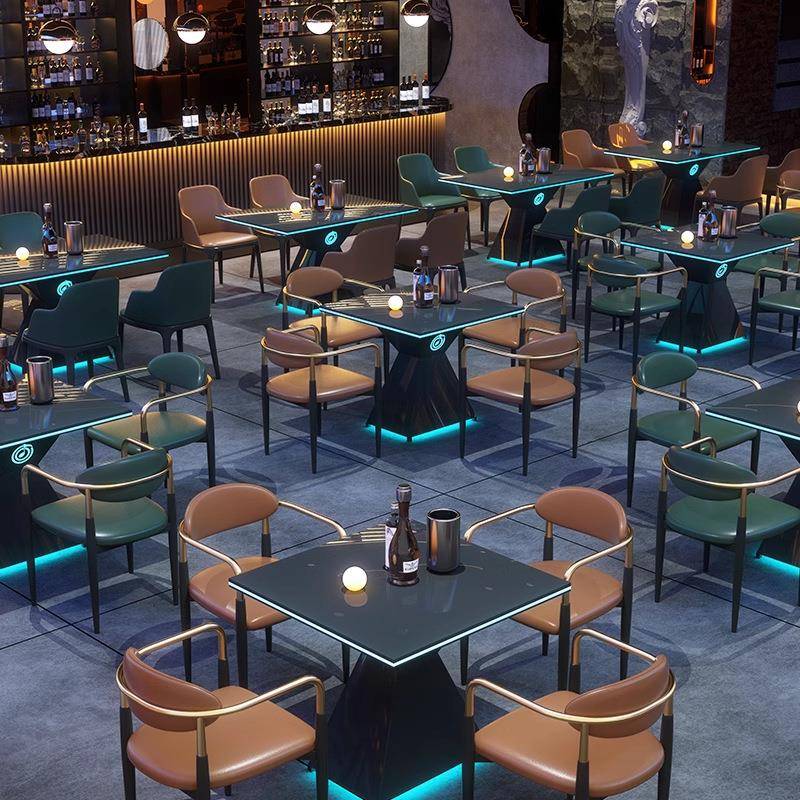 酒吧几饮桌椅餐清吧酒馆卡座沙发KTV发茶桌光椅组合音乐餐吧西餐