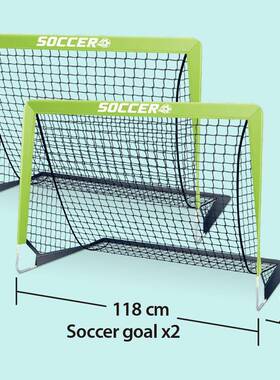 室内外儿童足球门黑动玩具携式亲子户外IMQ体育双运门足球门便网