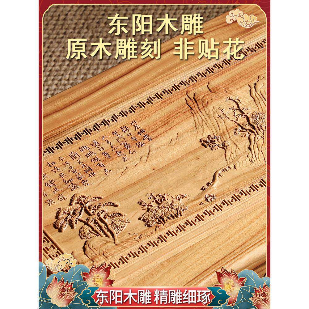 水山婚嫁箱香樟木箱子长方带锁形全木复古DOH箱子红色结婚箱子其