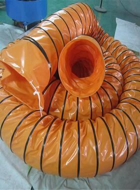 PVC-400/500/600/高0耐高0温伸缩通风管伸缩7排风593管耐温帆布风