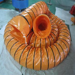 PVC-400/500/600/高0耐高0温伸缩通风管伸缩7排风593管耐温帆布风